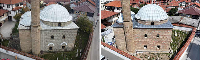 Jugozapadna fasada (pre i posle radova)