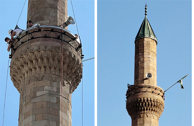 Utezanje parapeta na baljonu minareta