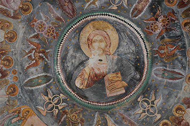 Izgled kompozicije„Hristos Pantokrator“ pre radova